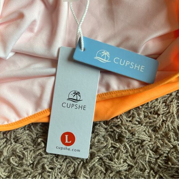 NWT! Cupshe Orange Swim Bikini Bottom Size Large - Picture 5 of 11